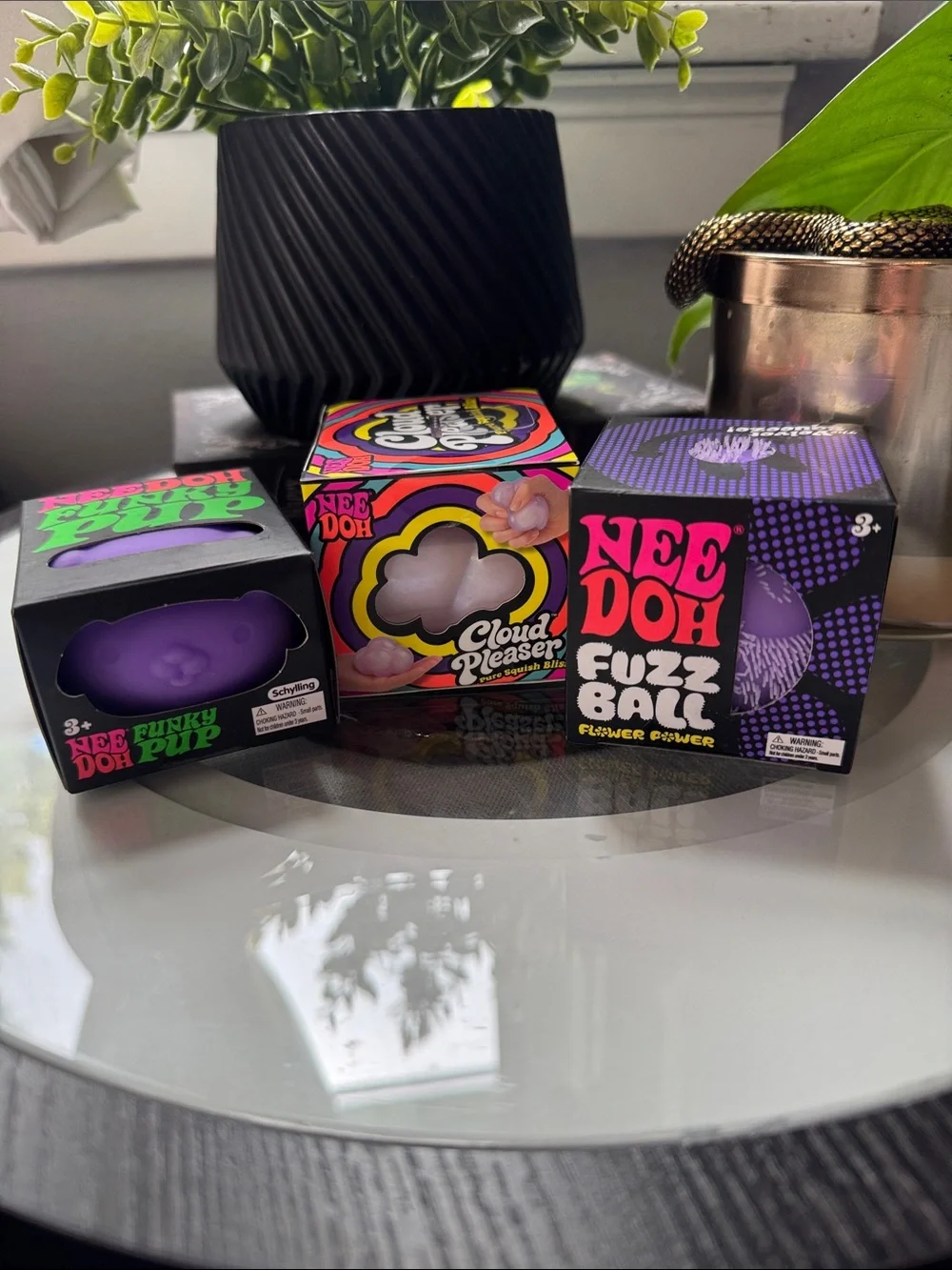 💜💜💜Purple NeeDoh lot including fuzz ball, cloud pleaser and funky pup💜💜💜
